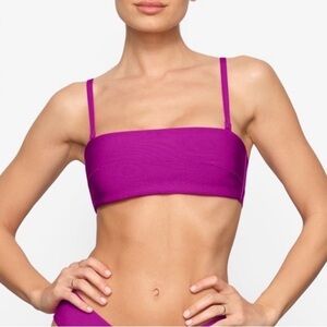 NWT | Skims | Swim Knit Bandeau Strapless Bikini Top in Lollipop Pink - Size 4X